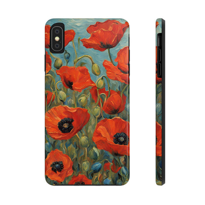 Field of Red Poppies - Tough Phone Case for iPhones and Samsung Smartphones