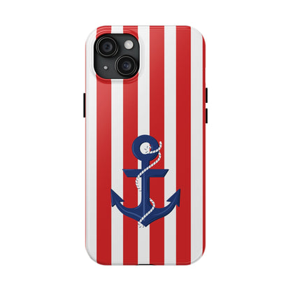 Stars and Stripes with Anchor - Tough Phone Case for iPhones and Samsung Smartphones