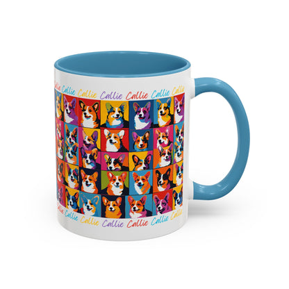 Coffee Mug Corgi Pop-Art Personalized with Name