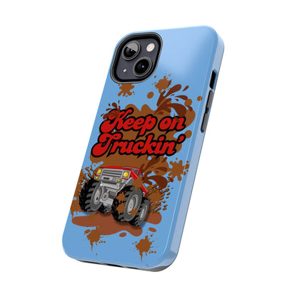 Keep on Truckin' in Blue - Tough Phone Case for iPhones and Samsung Smartphones