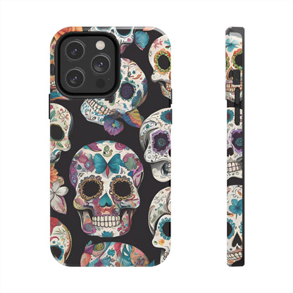 Day of the Dead Sugar Skulls el Día de Todos los Santos - Tough Phone Case for iPhones and Samsung Smartphones