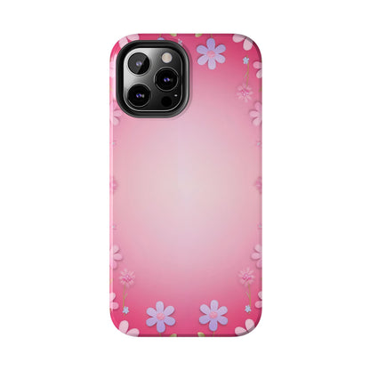 Phone Case - Flowers on Pink Ombre Design