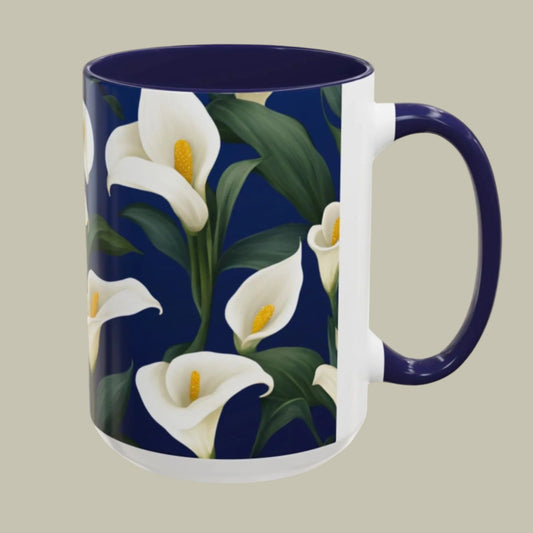 Coffee Tea Mug Calla Lilies Artful Floral Series Accent Coffee Mug (11, 15oz)