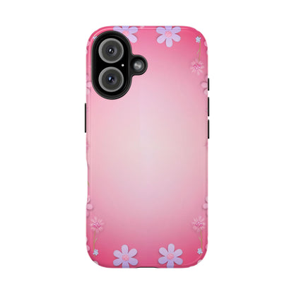 Phone Case - Flowers on Pink Ombre Design