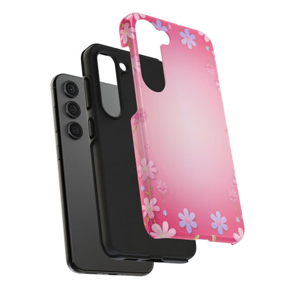 Phone Case - Flowers on Pink Ombre Design
