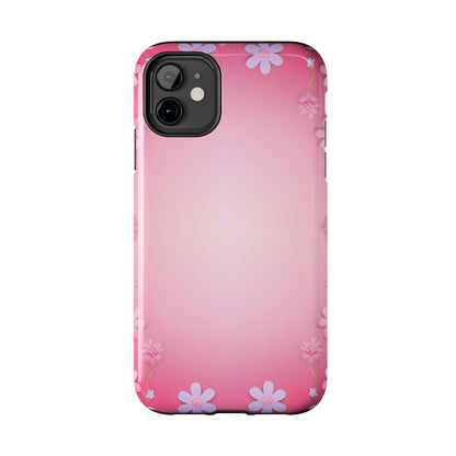 Phone Case - Flowers on Pink Ombre Design