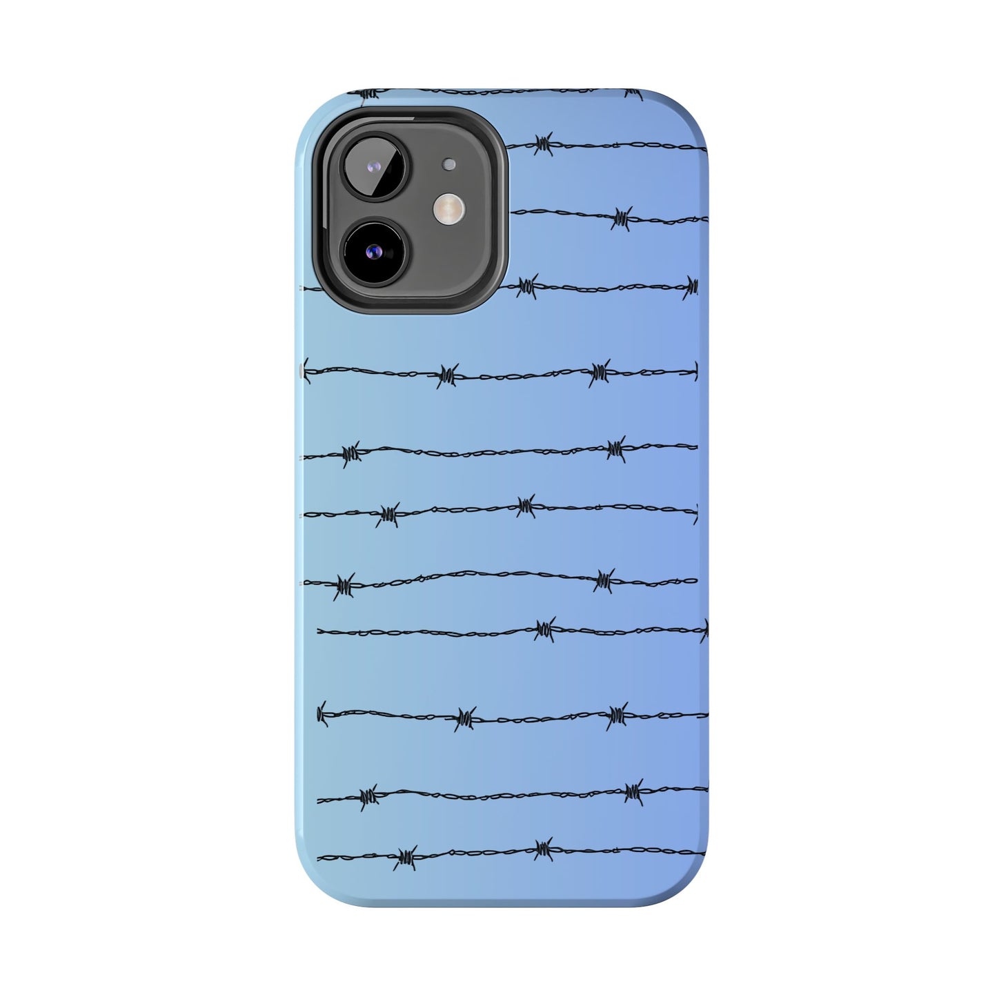 Barbed Wire on Blue - Tough Phone Case for iPhone and Samsung Phone Cases