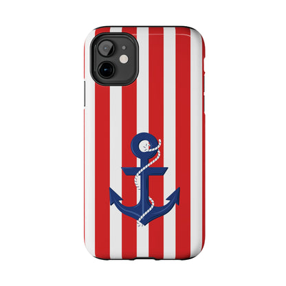 Stars and Stripes with Anchor - Tough Phone Case for iPhones and Samsung Smartphones