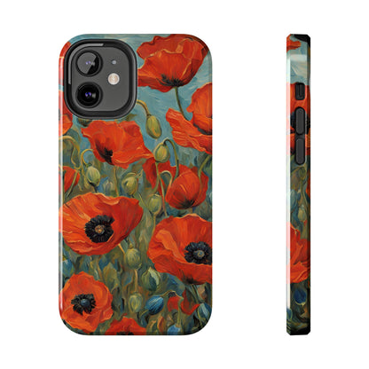 Field of Red Poppies - Tough Phone Case for iPhones and Samsung Smartphones