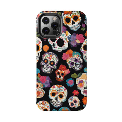 Day of the Dead Sugar Skulls el Día de Todos los Santos - Tough Phone Case for iPhones and Samsung Smartphones