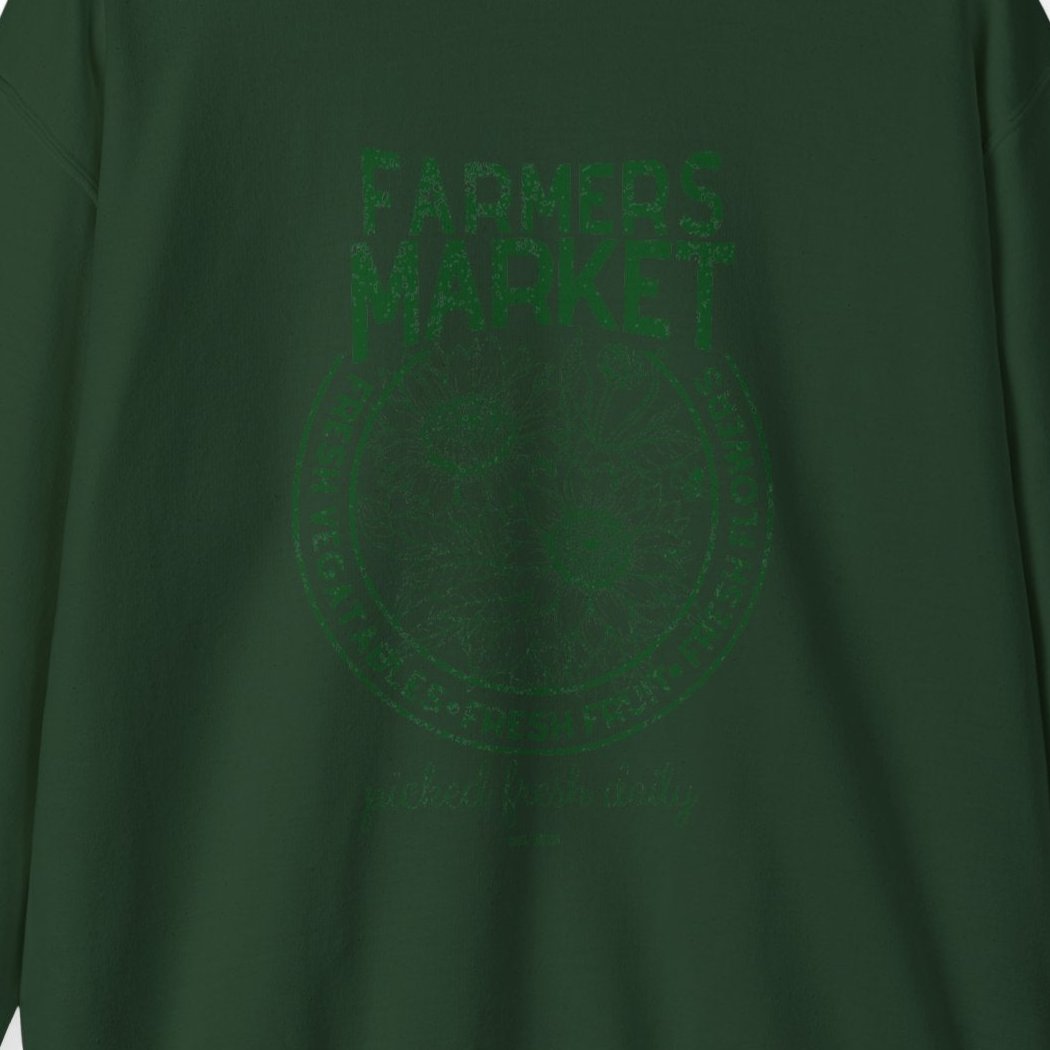 The Farmer's Market Monochromatic Design Unisex Sweatshirt - Women's