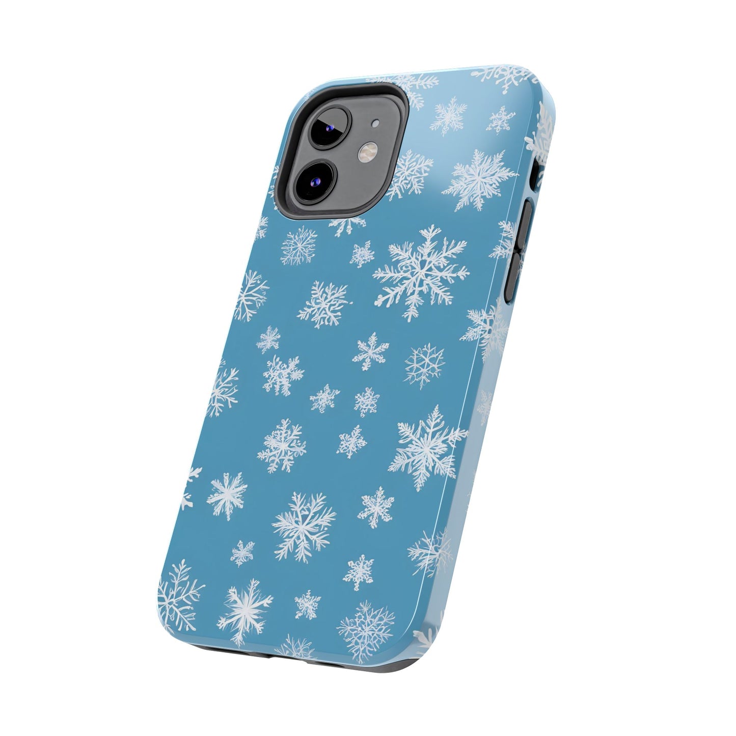 Snowflakes on Blue -Tough Phone Case for iPhone and Samsung Smartphones