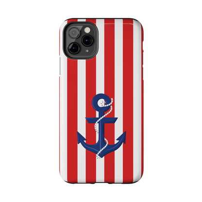 Stars and Stripes with Anchor - Tough Phone Case for iPhones and Samsung Smartphones