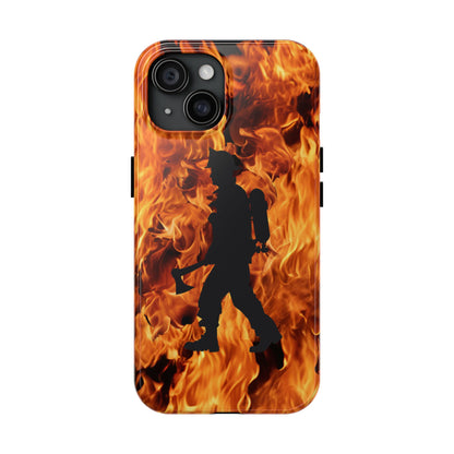 Phone Case Firefighter Silhouette Design for iPhone and Samsung Smartphones