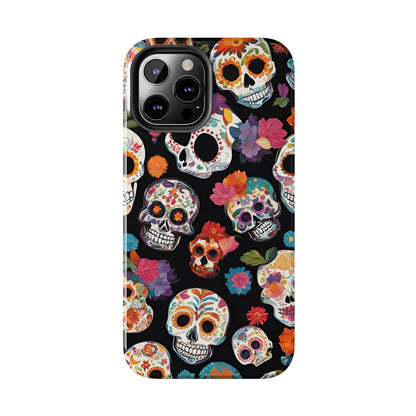 Day of the Dead Sugar Skulls el Día de Todos los Santos - Tough Phone Case for iPhones and Samsung Smartphones