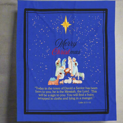 Plush Blanket - Nativity Scene Luke 2:11-12 CHRISTmas