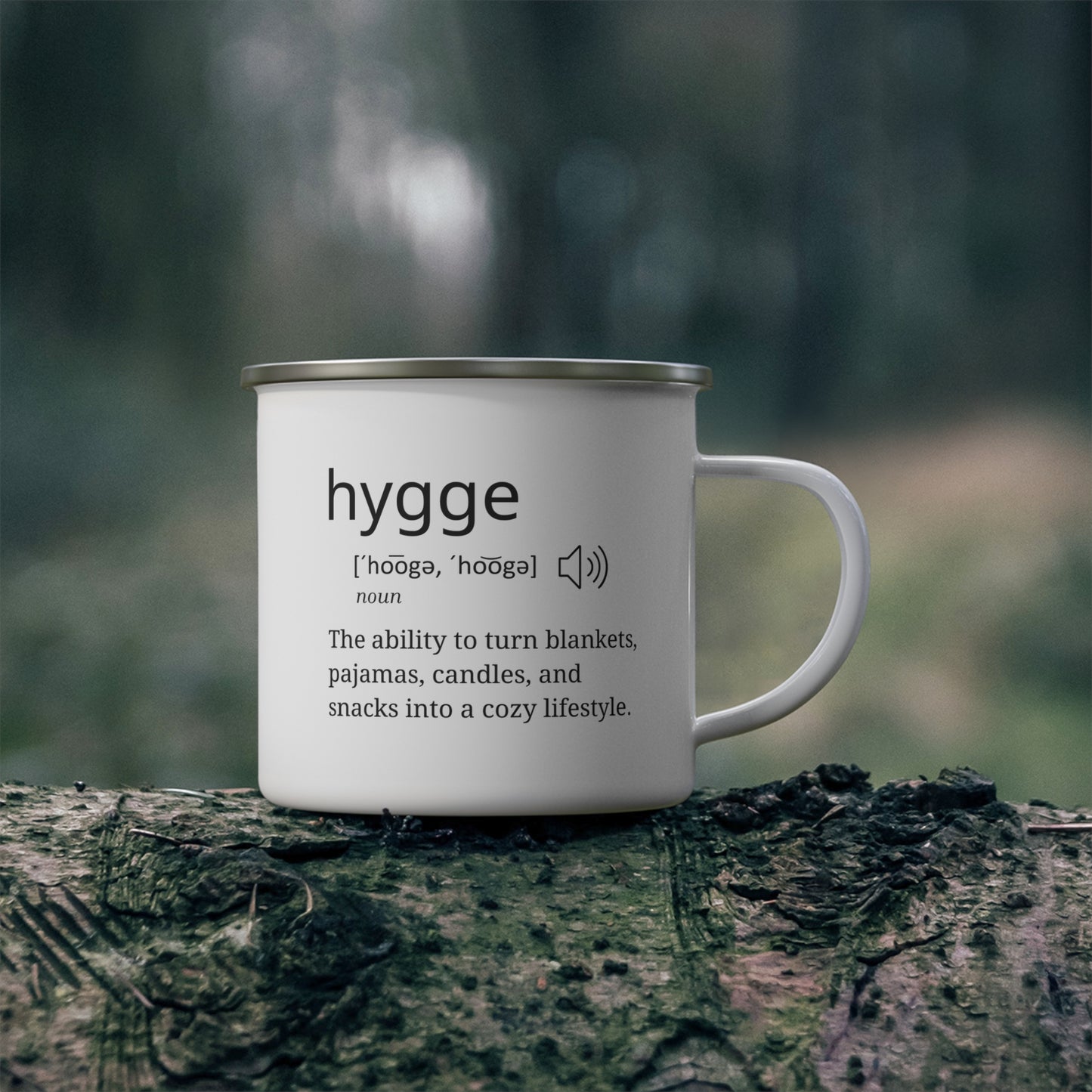 Hygge Enamel Camping Mug