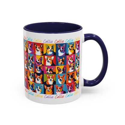 Coffee Mug Corgi Pop-Art Personalized with Name