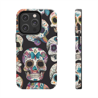 Day of the Dead Sugar Skulls el Día de Todos los Santos - Tough Phone Case for iPhones and Samsung Smartphones