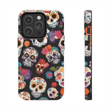 Day of the Dead Sugar Skulls el Día de Todos los Santos - Tough Phone Case for iPhones and Samsung Smartphones