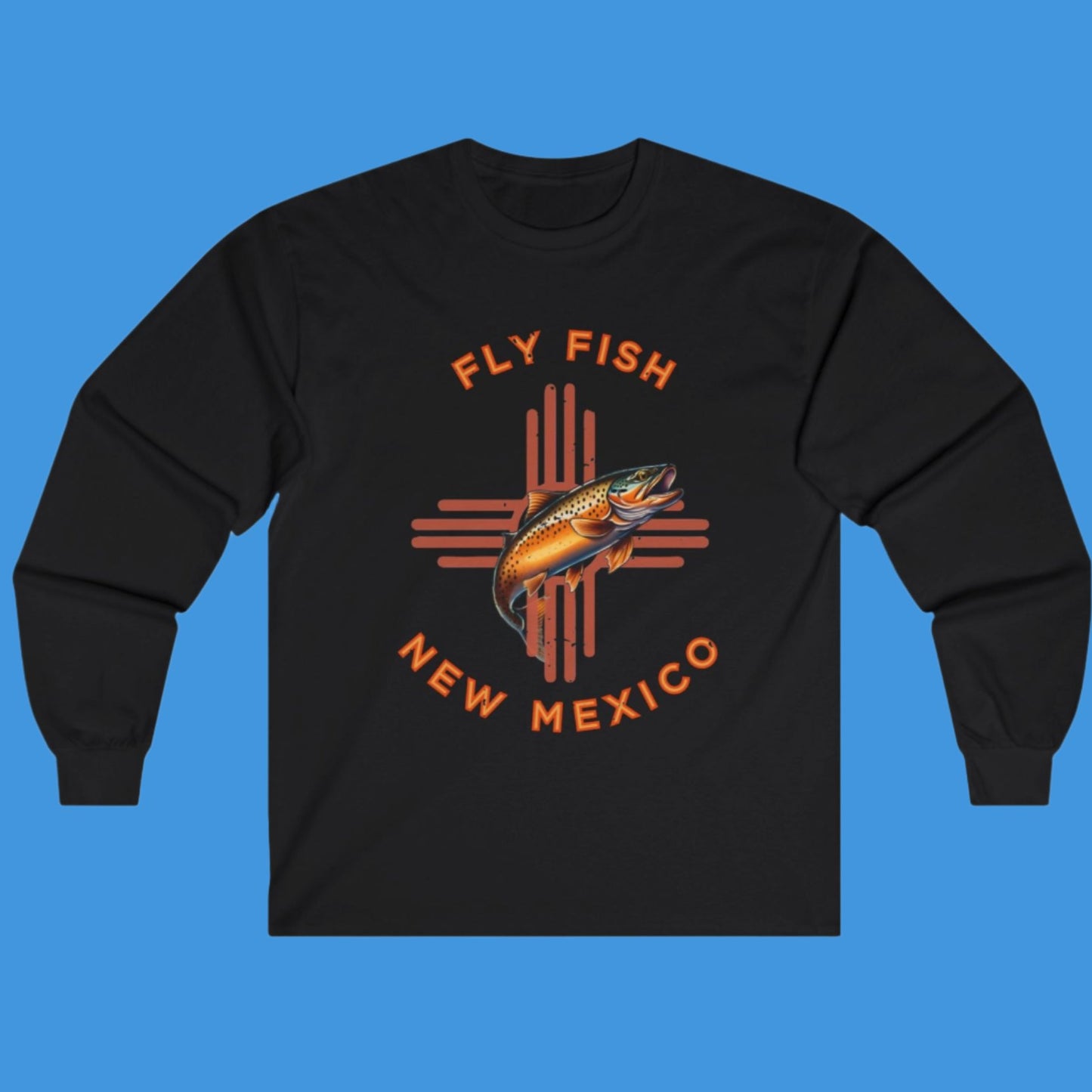 Fly Fish New Mexico Distressed Long Sleeve Tee  Zia - Women's