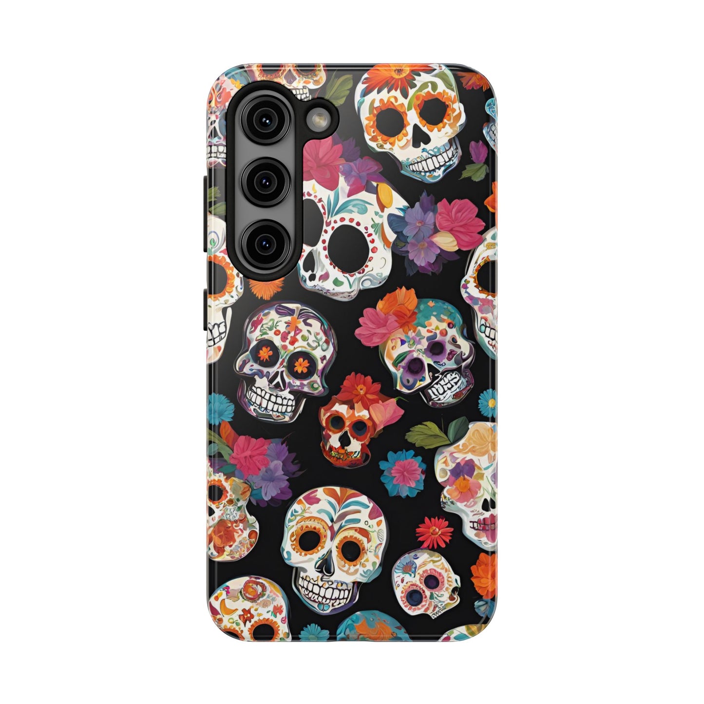 Day of the Dead Sugar Skulls el Día de Todos los Santos - Tough Phone Case for iPhones and Samsung Smartphones