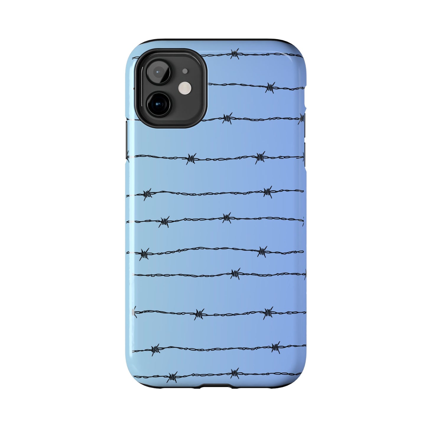 Barbed Wire on Blue - Tough Phone Case for iPhone and Samsung Phone Cases