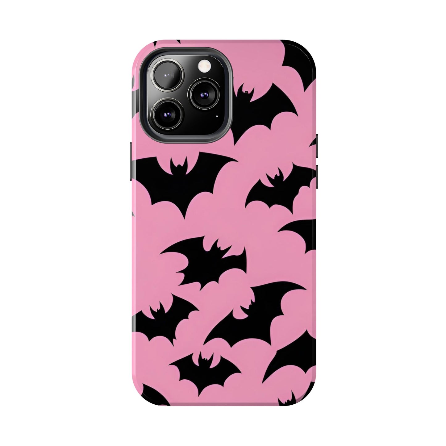 Halloween Bats on Pink - Tough Phone Case for iPhones and Samsung Smartphones