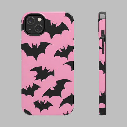 Halloween Bats on Pink - Tough Phone Case for iPhones and Samsung Smartphones