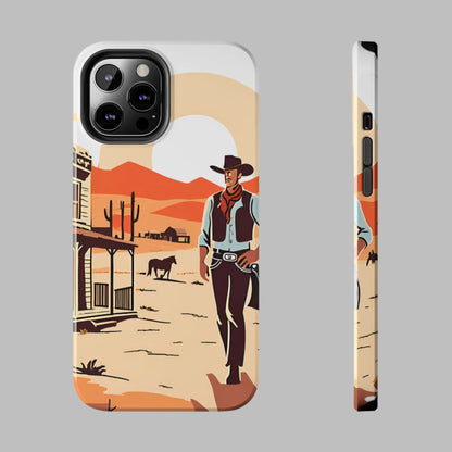 Retro Western Old West Design -Tough Phone Case for iPhone and Samsung Smartphones