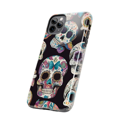 Day of the Dead Sugar Skulls el Día de Todos los Santos - Tough Phone Case for iPhones and Samsung Smartphones