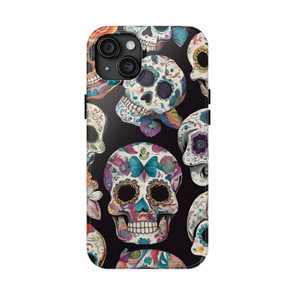 Day of the Dead Sugar Skulls el Día de Todos los Santos - Tough Phone Case for iPhones and Samsung Smartphones