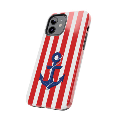 Stars and Stripes with Anchor - Tough Phone Case for iPhones and Samsung Smartphones