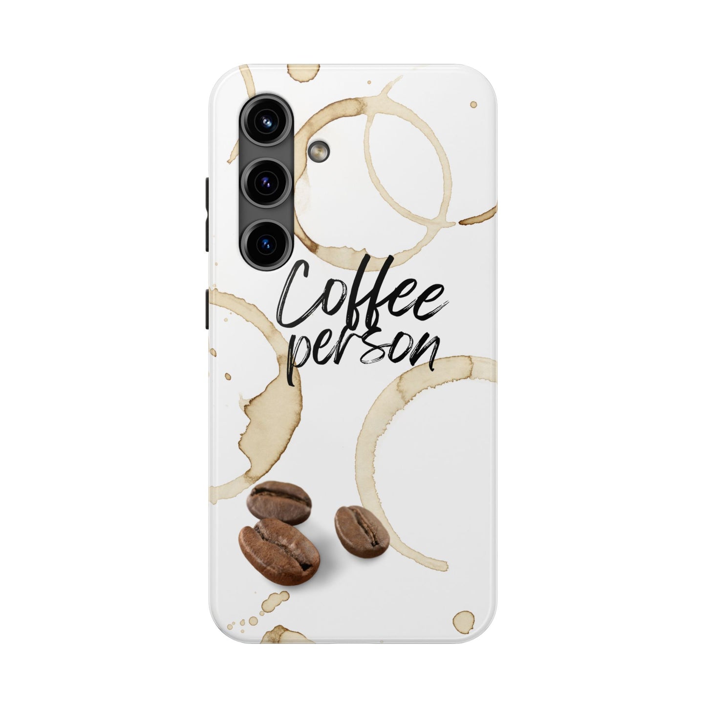 Coffee Person Humorous Design - Tough Phone Case for iPhones and Samsung Smartphones