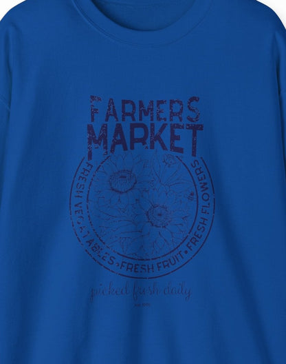 The Farmer's Market Monochromatic Design Unisex Sweatshirt - Women's