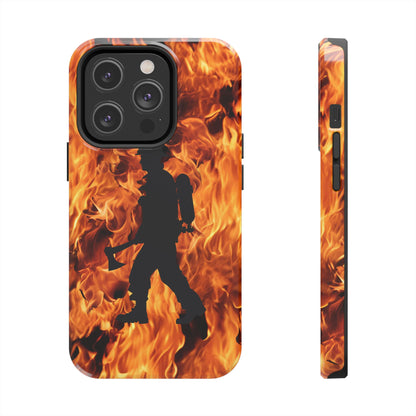 Phone Case Firefighter Silhouette Design for iPhone and Samsung Smartphones