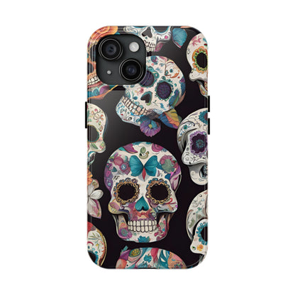 Day of the Dead Sugar Skulls el Día de Todos los Santos - Tough Phone Case for iPhones and Samsung Smartphones