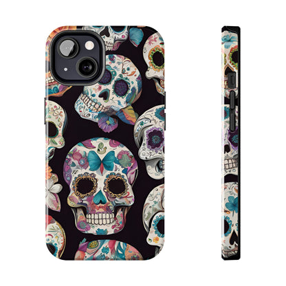 Day of the Dead Sugar Skulls el Día de Todos los Santos - Tough Phone Case for iPhones and Samsung Smartphones