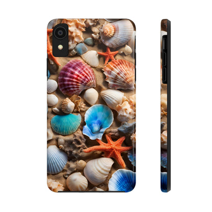 Oceanside memories - Seashells on Beach -Tough Phone Case for iPhones and Samsung Smartphones