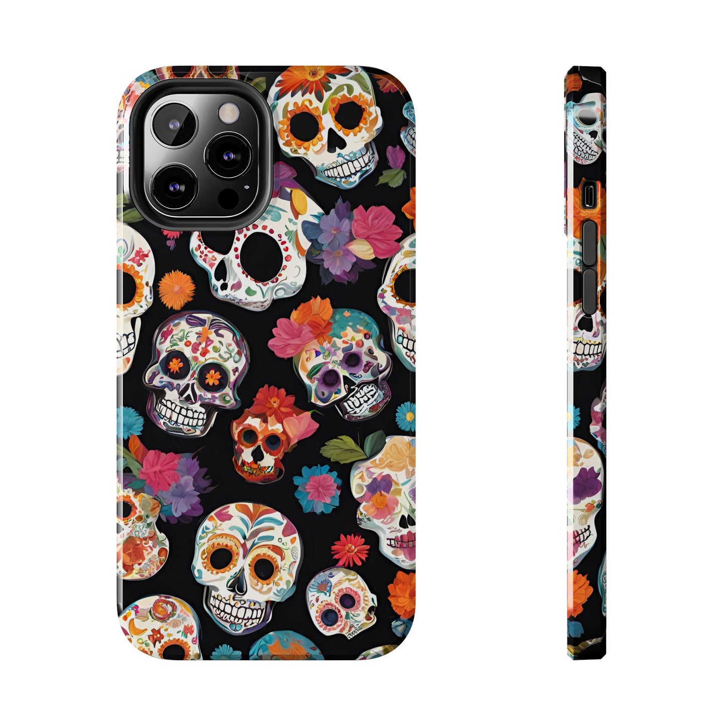 Day of the Dead Sugar Skulls el Día de Todos los Santos - Tough Phone Case for iPhones and Samsung Smartphones