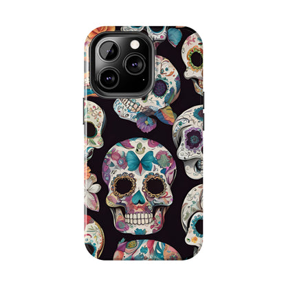 Day of the Dead Sugar Skulls el Día de Todos los Santos - Tough Phone Case for iPhones and Samsung Smartphones