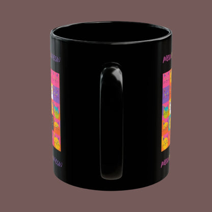 Cats Meow Black Ceramic Mug