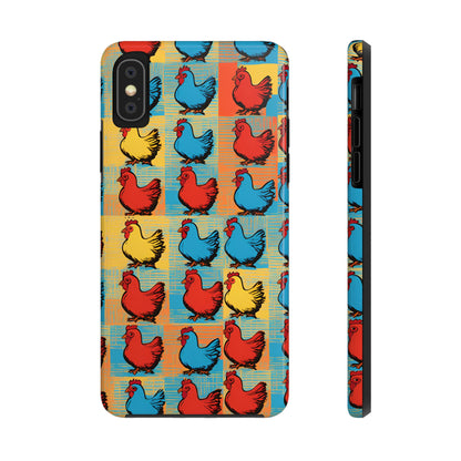 Artful Chickens - Tough Phone Case for iPhones and Samsung Smartphones