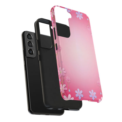 Phone Case - Flowers on Pink Ombre Design