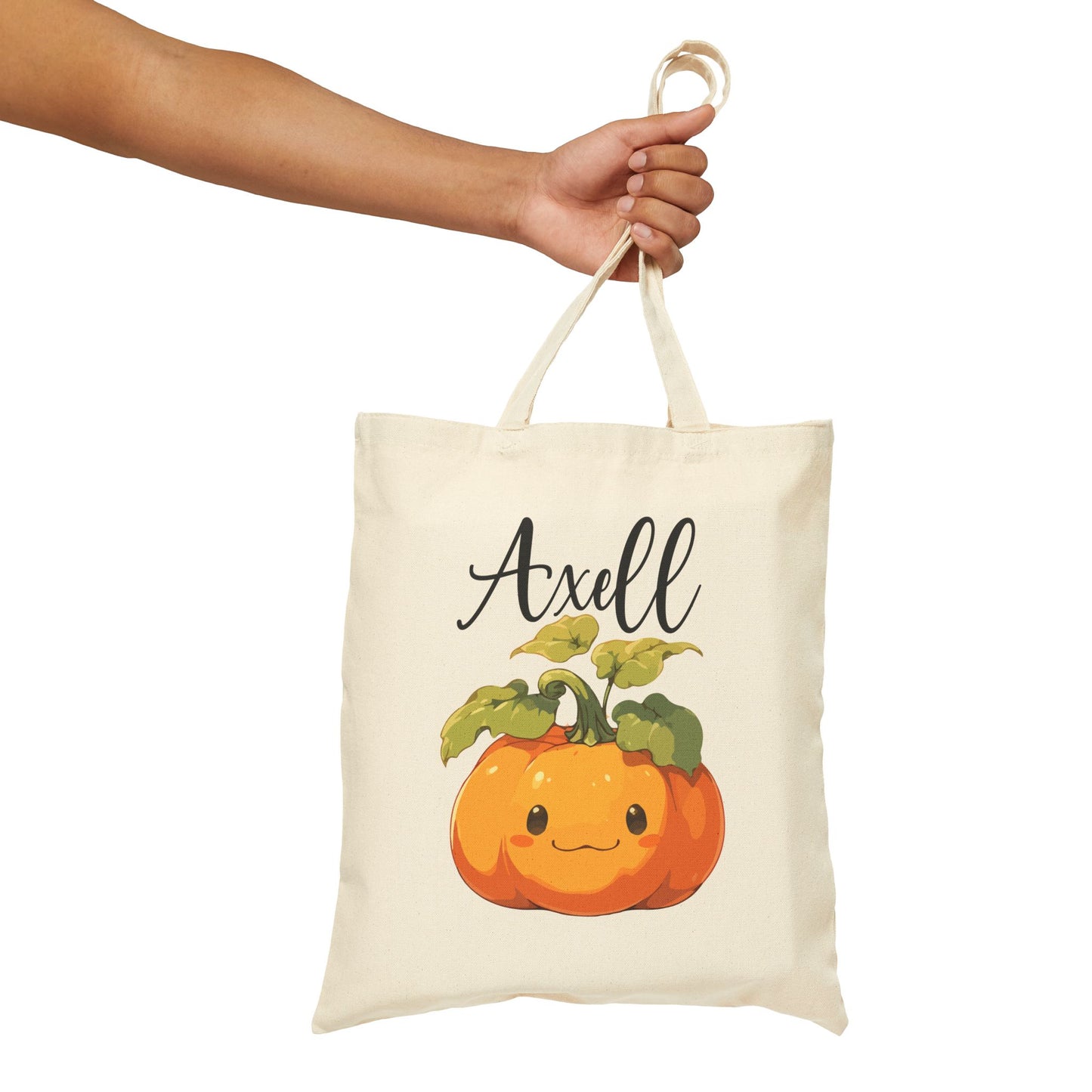 Personalized Adorable Pumpkin Tote Bag