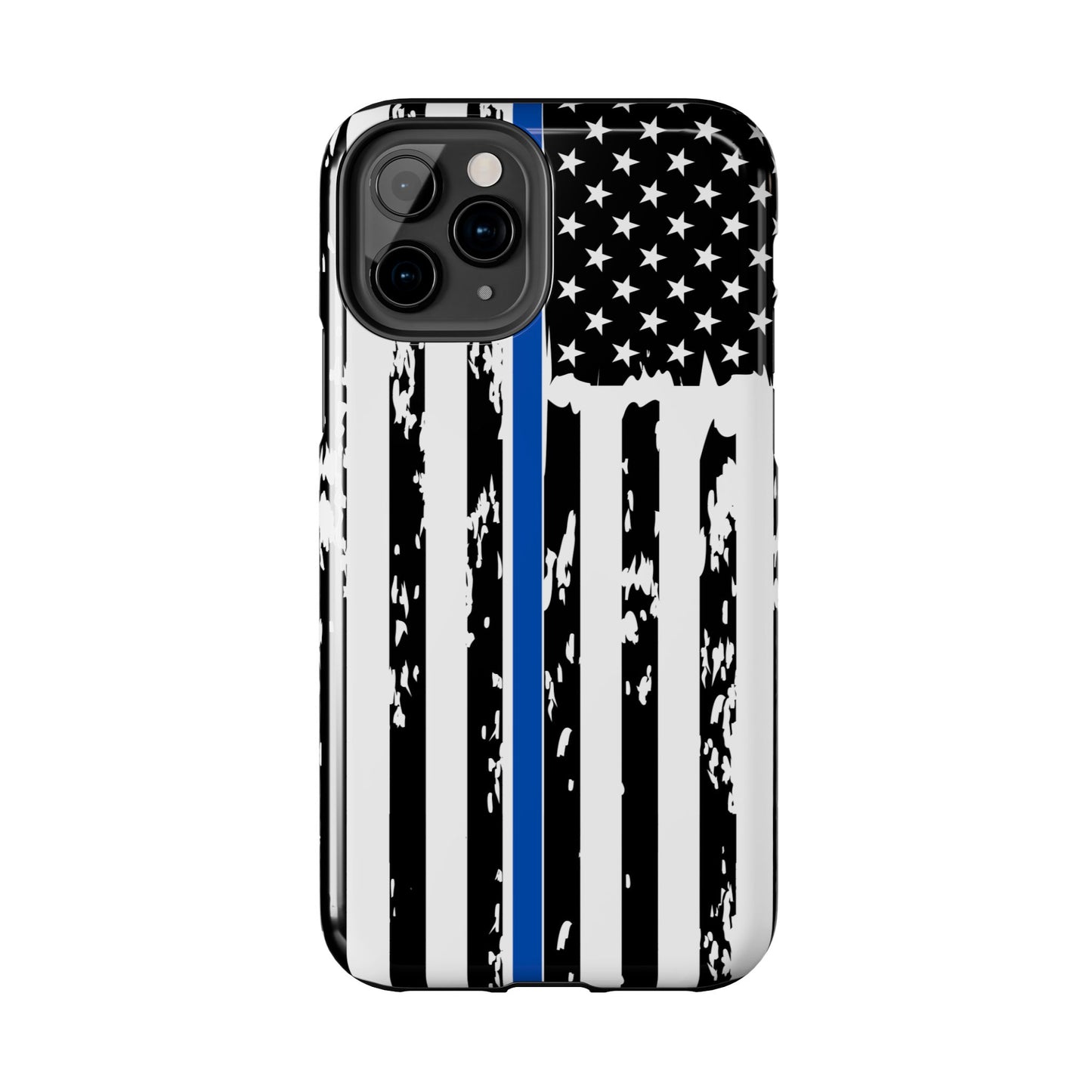 Phone Case: American Flag Blue Line Law Enforcement