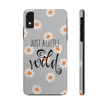 Just a Little Wild in Gray - Tough Phone Case for iPhone and Samsung Smartphones