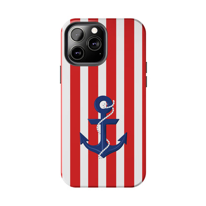 Stars and Stripes with Anchor - Tough Phone Case for iPhones and Samsung Smartphones