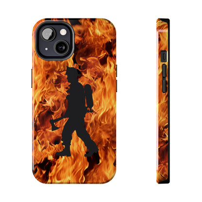 Phone Case Firefighter Silhouette Design for iPhone and Samsung Smartphones