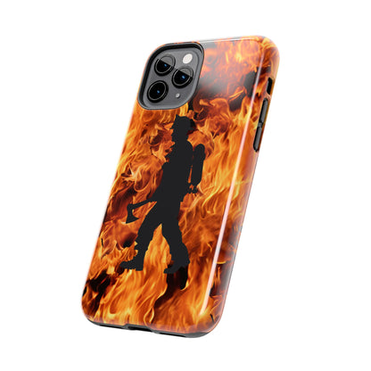 Phone Case Firefighter Silhouette Design for iPhone and Samsung Smartphones